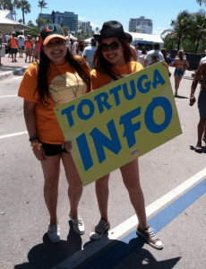 Tortuga Festival Volunteers Assisting with the Information Team